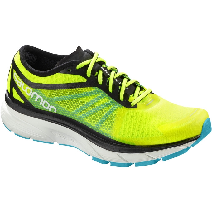 Fluorescent Yellow Salomon SONIC RA Men\'s Running Shoes | AE-283SQER