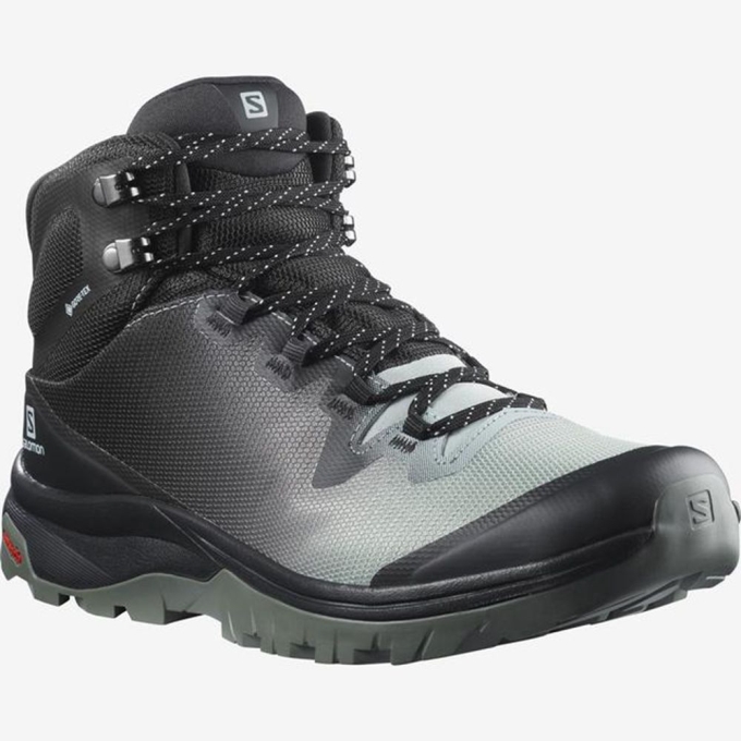 Gray Salomon VAYA MID GTX Women's Hiking Shoes | AE-298MJNV