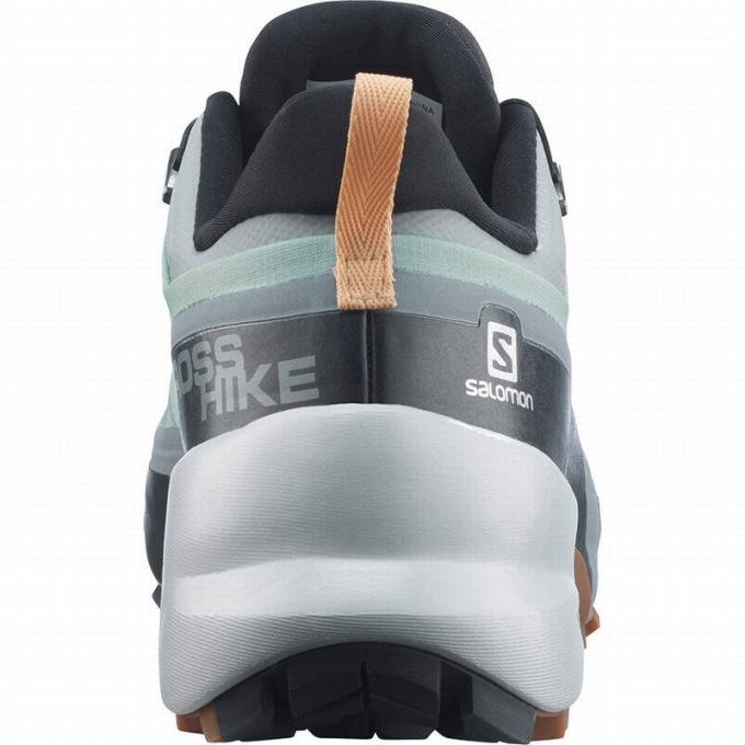 Green / Cream Salomon CROSS HIKE GORE-TEX Women's Hiking Shoes | AE-539ZDTK