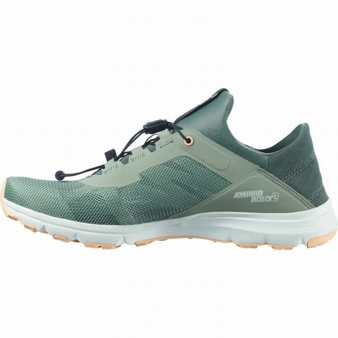 Green Salomon AMPHIB BOLD 2 Women's Water Shoes | AE-786SFMO