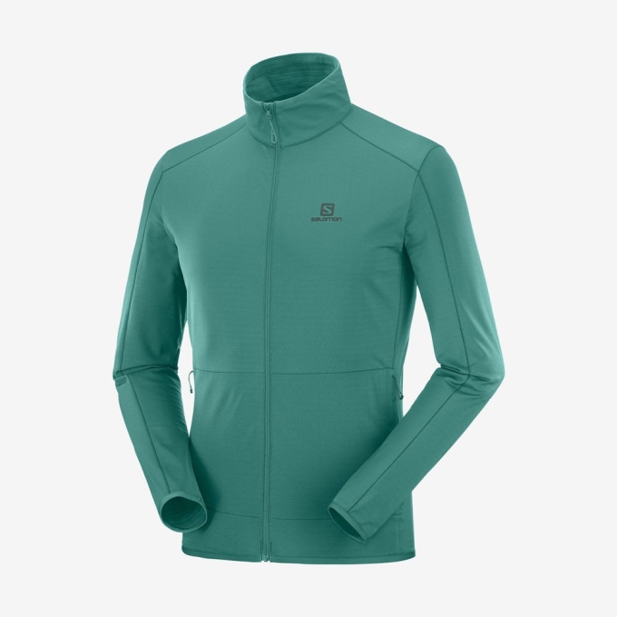 Green Salomon ESSENTIAL LIGHTWARM Men's Midlayers | AE-508DWFT