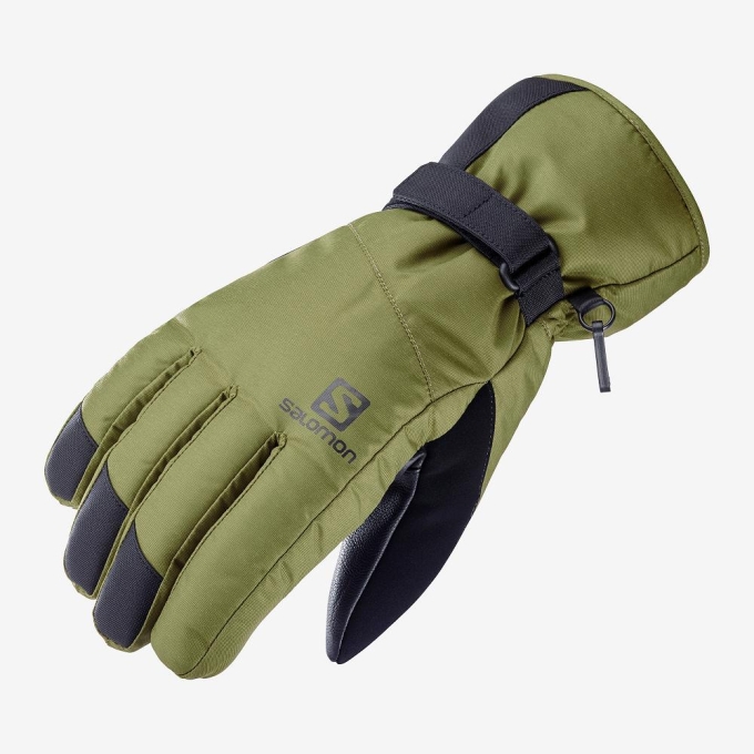 Green Salomon FORCE DRY M Men's Gloves | AE-672VUCR