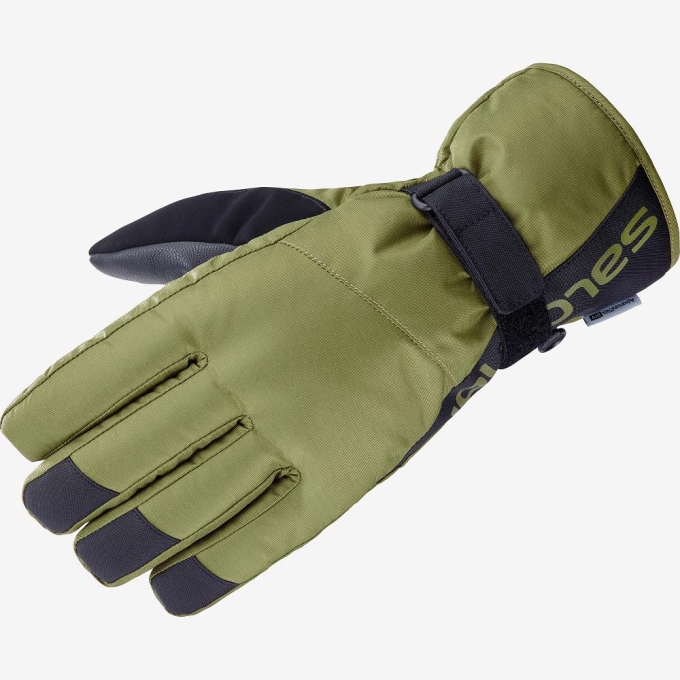 Green Salomon FORCE DRY M Men's Gloves | AE-672VUCR