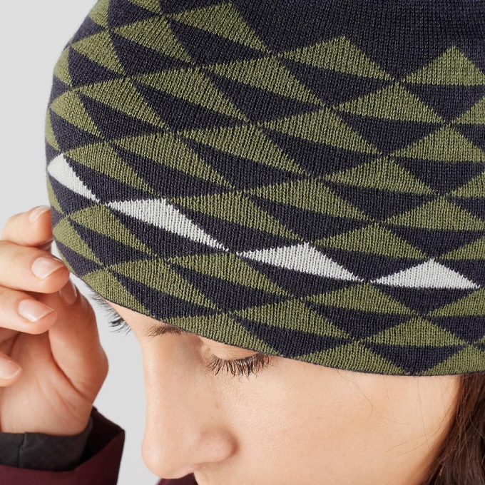 Green Salomon GRAPHIC Men's Hats | AE-860EKZA