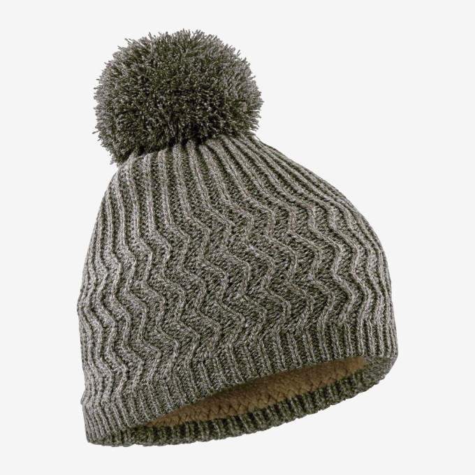 Green Salomon KUBA Men's Beanie | AE-682EILF