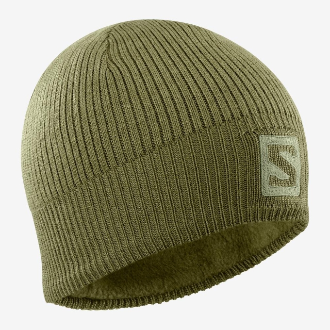 Green Salomon LOGO Men's Hats | AE-736ICTY