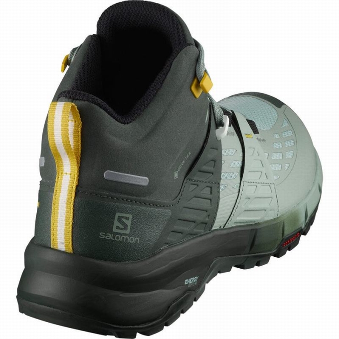 Green Salomon ODYSSEY MID GTX W Women's Hiking Shoes | AE-279XEKW