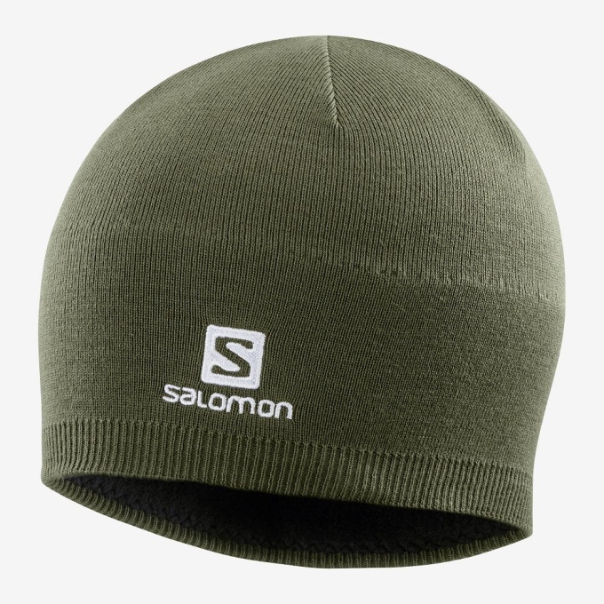 Green Salomon RS WARM Men's Hats | AE-560ZKRG