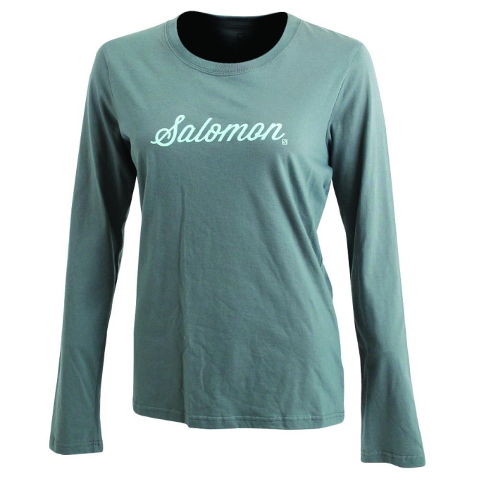 Green Salomon SMOOTH LS W Long Sleeve Women\'s T Shirts | AE-132RSFZ