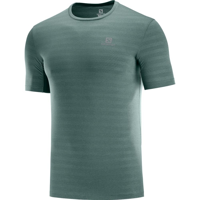 Green Salomon XA M Men\'s T Shirts | AE-705HAUW