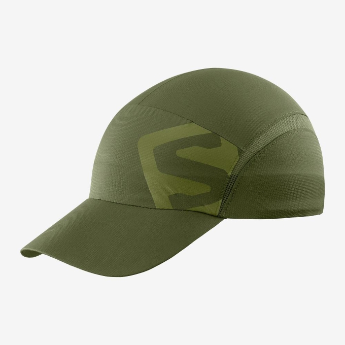 Green Salomon XA Men's Caps | AE-104KOFP