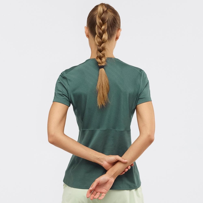 Green Salomon XA W Women's T Shirts | AE-649KIYJ