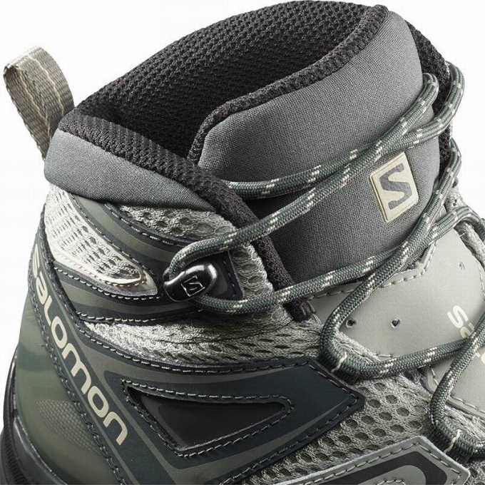 Green Salomon X ULTRA MID 3 AERO Women's Hiking Boots | AE-154NEYG