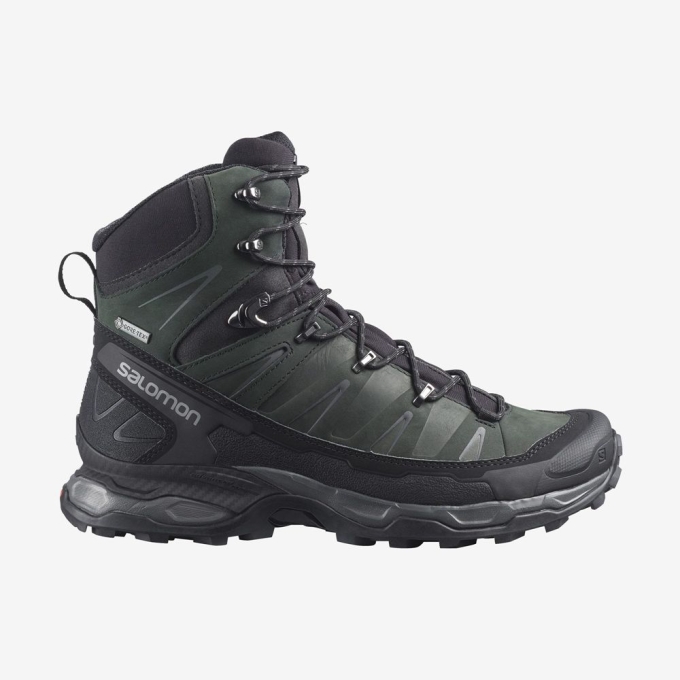 Green Salomon X ULTRA TREK GORE-TEX Men\'s Hiking Boots | AE-231EADV