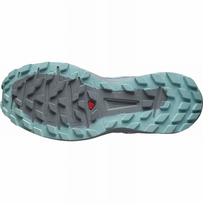 Green / Turquoise Salomon SENSE RIDE 4 GORE-TEX INVISIBLE FIT Women's Trail Running Shoes | AE-721CKND