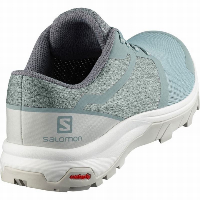 Green / White Salomon OUTBOUND W Women's Hiking Shoes | AE-473VZNU