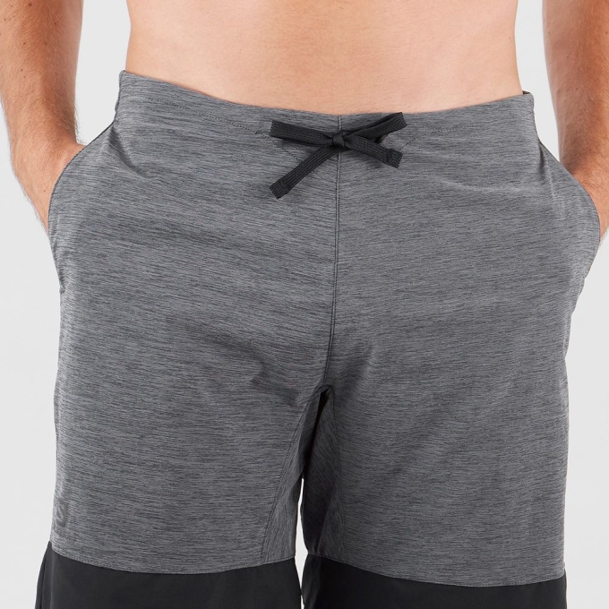 Grey / Black Salomon XA TRAINING Men's Shorts | AE-426XTDM