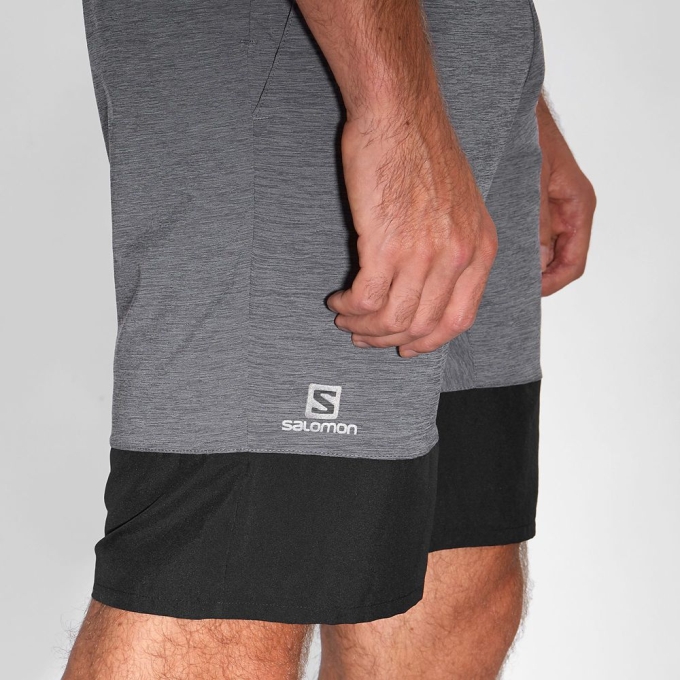 Grey / Black Salomon XA TRAINING Men's Shorts | AE-426XTDM