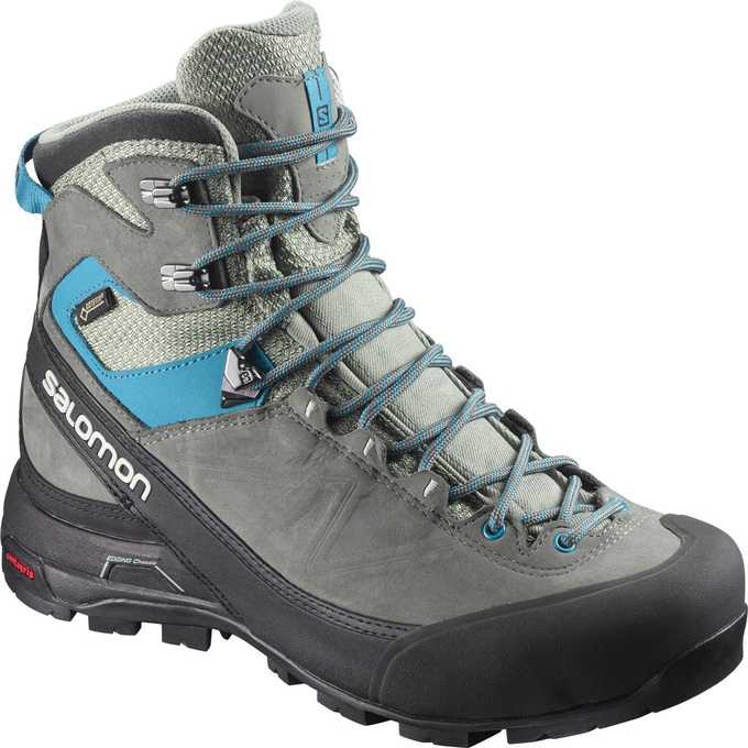 Grey / Black Salomon X ALP MTN GTX W Men\'s Hiking Boots | AE-928UHMC