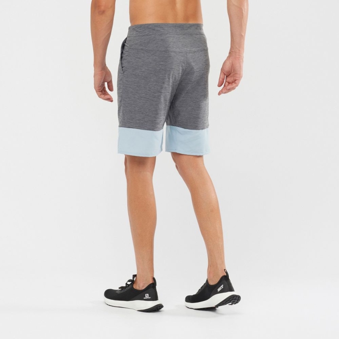 Grey / Blue Salomon XA TRAINING Men's Shorts | AE-460NAQR