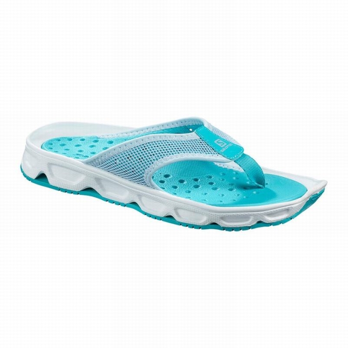 Grey Blue / White Salomon RX BREAK 4.0 W Women\'s Flip Flops | AE-931FAYW