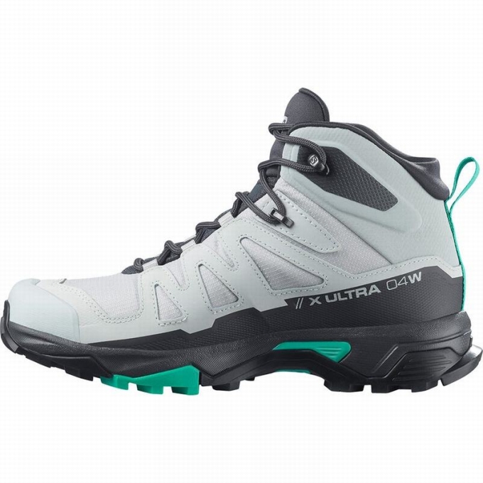 Grey / Mint Salomon X ULTRA 4 MID GORE-TEX Women's Hiking Boots | AE-739EXVA