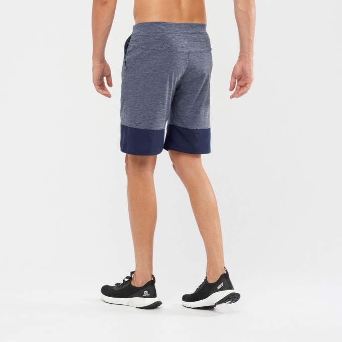 Grey / Navy Salomon XA TRAINING Men's Shorts | AE-654ICWY