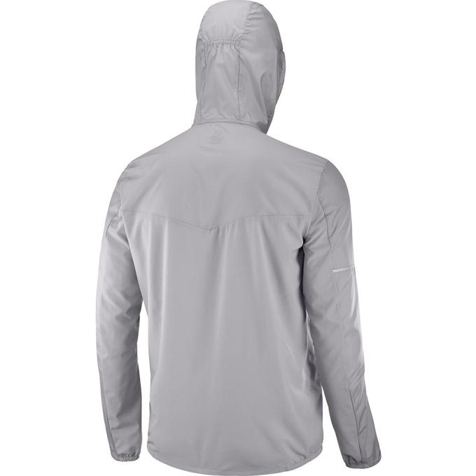 Grey Salomon AGILE FZ M Men's Jackets | AE-574GQNI