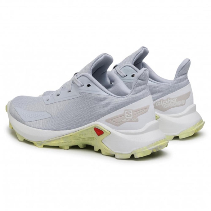 Grey Salomon ALPHACROSS BLAST W Women's Road Running Shoes | AE-793HZEB