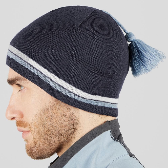 Grey Salomon ESE Men's Beanie | AE-469UHRF