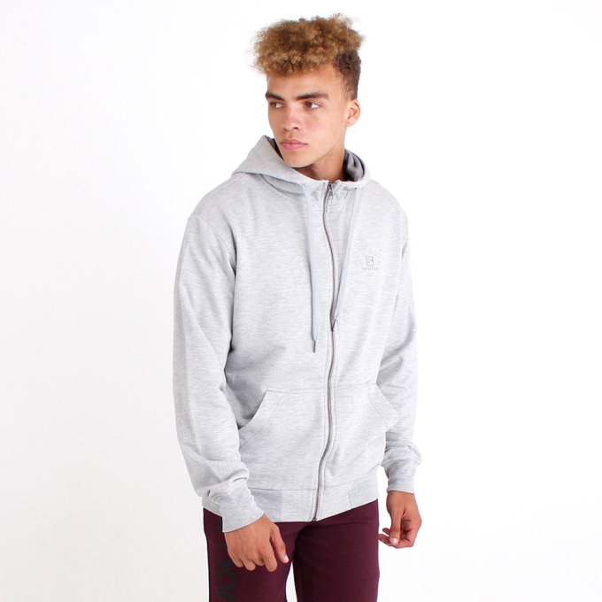 Grey Salomon SHIFTED ZIP THRU M Men's Sweatshirt | AE-893HFAO