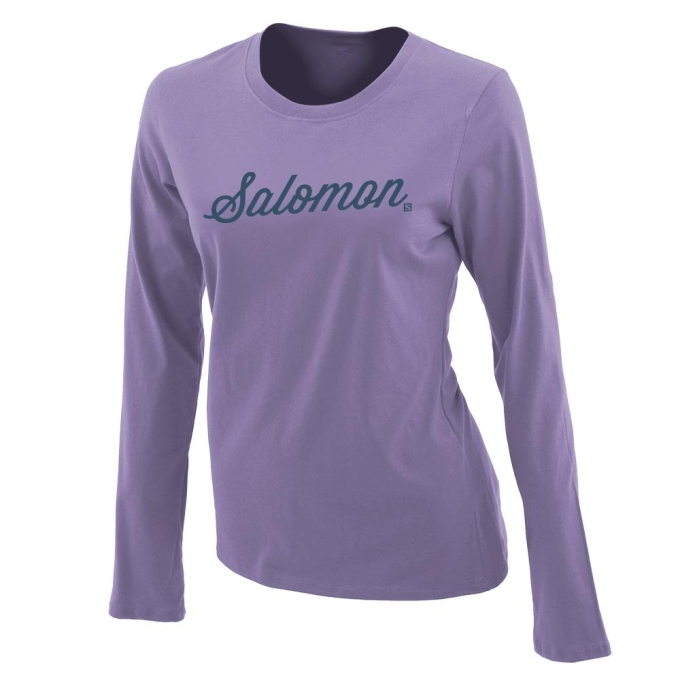 Grey Salomon SMOOTH LS G Kids\' T Shirts | AE-304AZQT