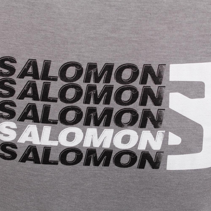 Grey Salomon STANDOUT SS M Men's T Shirts | AE-701GVNC