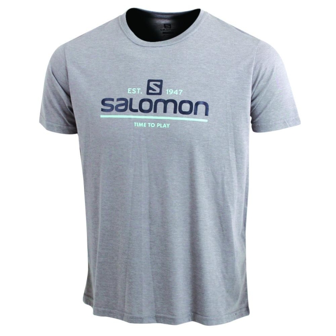 Grey Salomon TIME TO PLAY SS M Men\'s T Shirts | AE-183EIFN