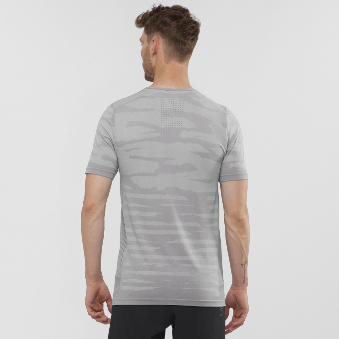 Grey Salomon XA CAMO M Men's T Shirts | AE-460FBZD