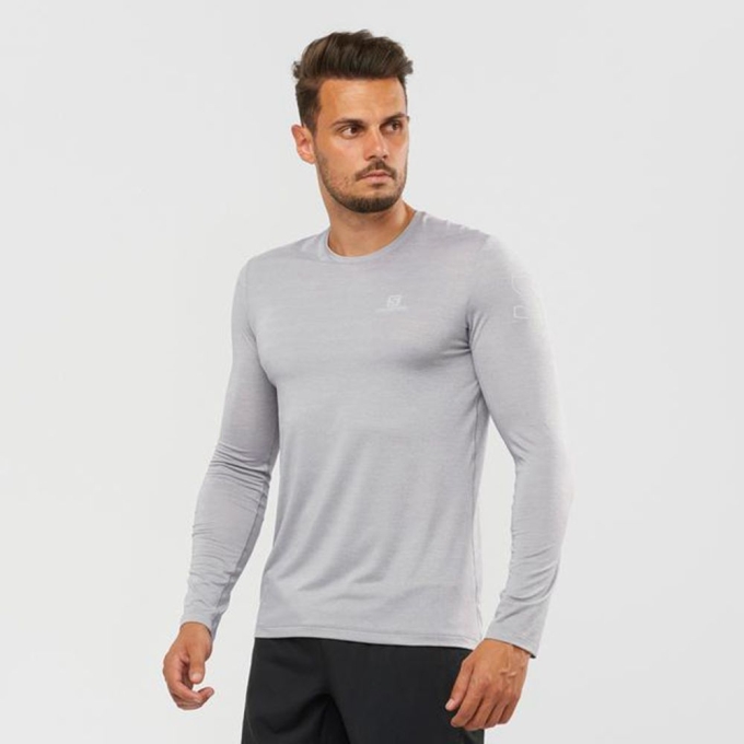 Grey Salomon XA L/S Men's Tops | AE-237SEXK