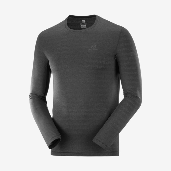 Grey Salomon XA L/S Men's Tops | AE-237SEXK