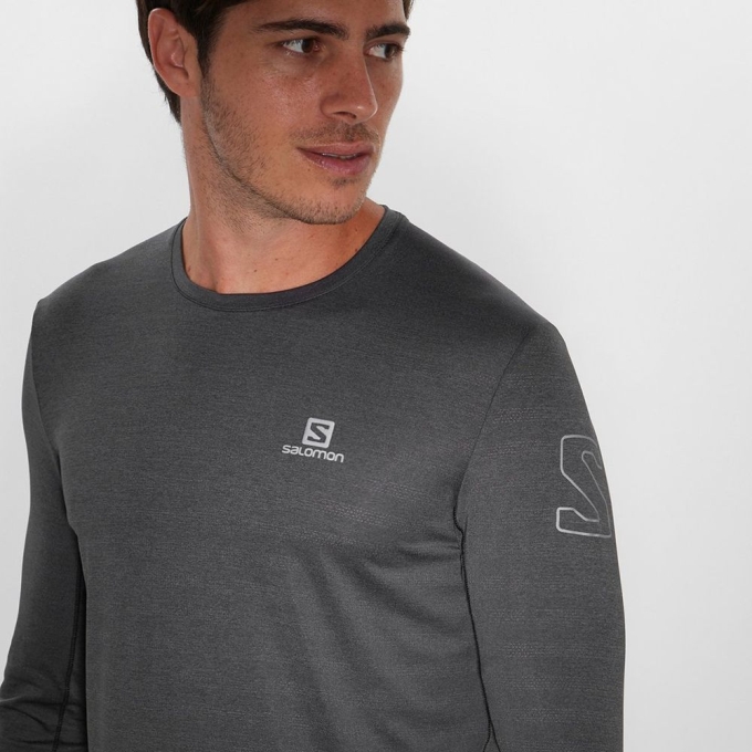 Grey Salomon XA L/S Men's Tops | AE-237SEXK