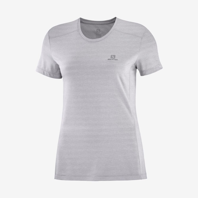 Grey Salomon XA W Short Sleeve Women's T Shirts | AE-350GEJB