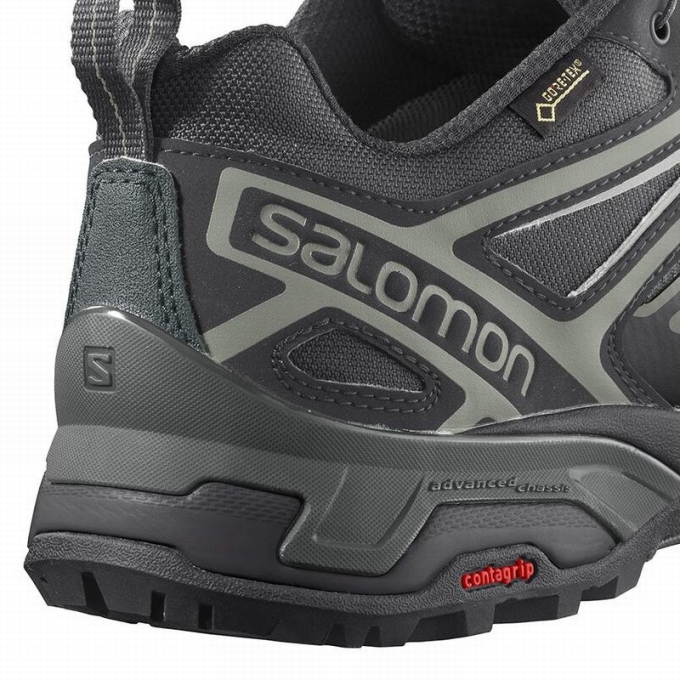 Grey Salomon X ULTRA 3 GORE-TEX Men's Hiking Shoes | AE-380IRDJ