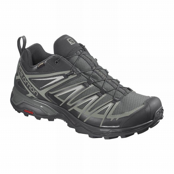 Grey Salomon X ULTRA 3 GORE-TEX Men\'s Hiking Shoes | AE-380IRDJ