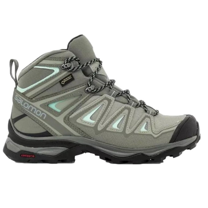 Grey Salomon X ULTRA MID 3 GTX W Women's Hiking Boots | AE-409RXNW