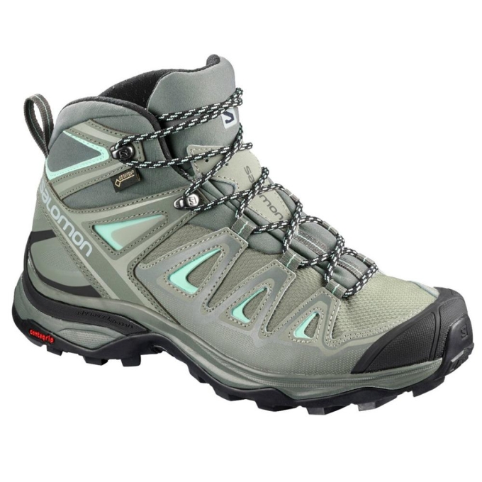 Grey Salomon X ULTRA MID 3 GTX W Women's Hiking Boots | AE-409RXNW