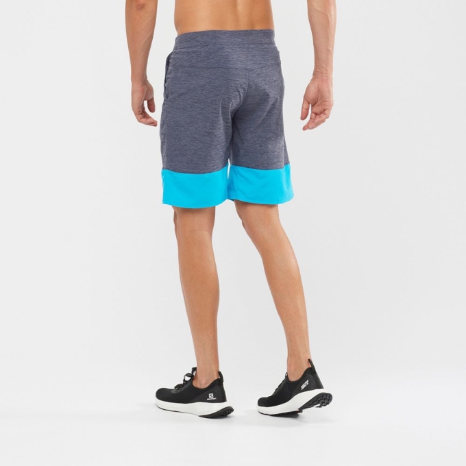 Grey / Sky Blue Salomon XA TRAINING Men's Shorts | AE-307HYSL