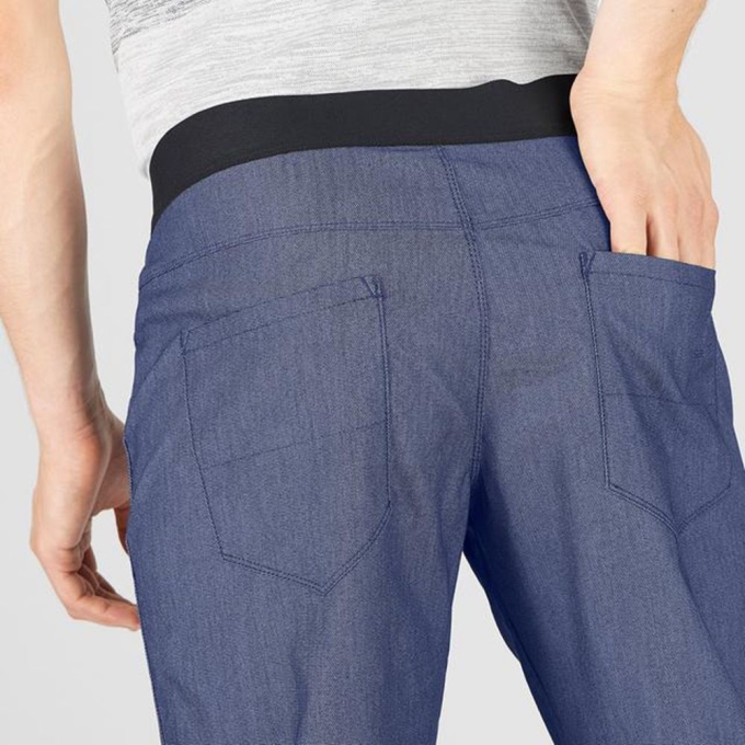 Indigo Salomon WAYFARER TAPERED DENIM Men's Pants | AE-130JAIV