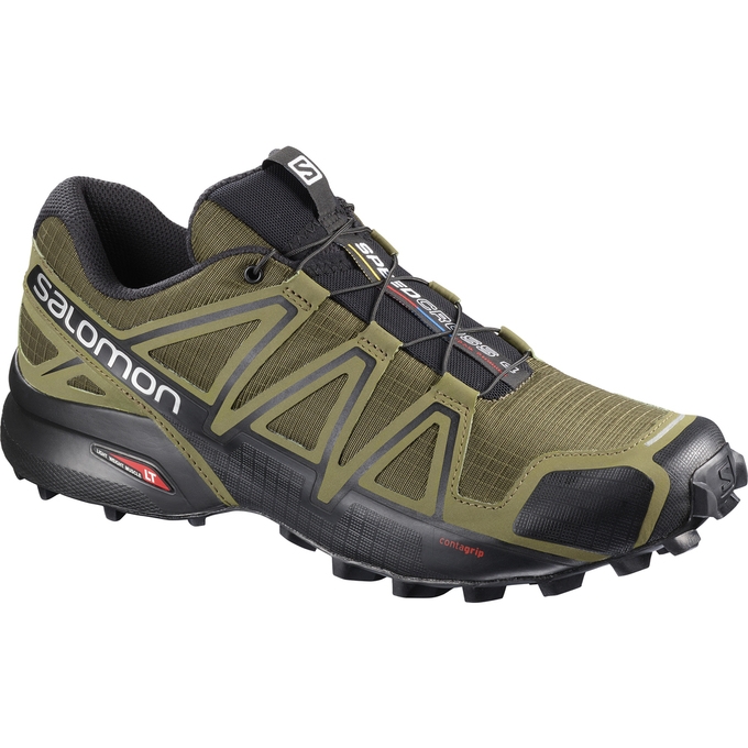 Khaki / Black Salomon SPEEDCROSS 4 Men\'s Trail Running Shoes | AE-702VXNL