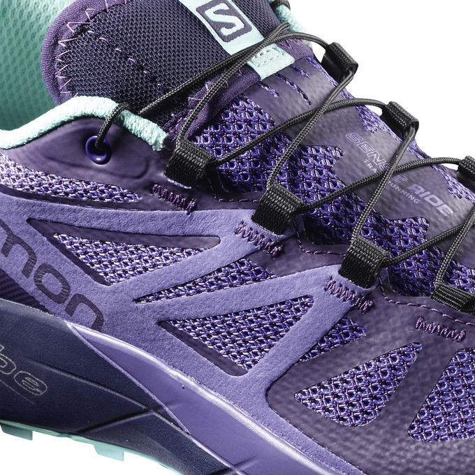 Lavender Salomon SENSE RIDE W Women's Trail Running Shoes | AE-019QFJS