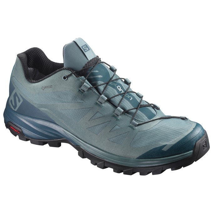 Light Blue Salomon OUTPATH GTX Men\'s Hiking Shoes | AE-530DQAR