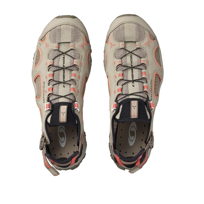 Light Brown Salomon TECHAMPHIBIAN 3 W Women's Water Shoes | AE-327OFSX