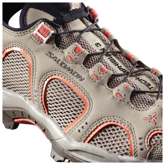 Light Brown Salomon TECHAMPHIBIAN 3 W Women's Water Shoes | AE-327OFSX